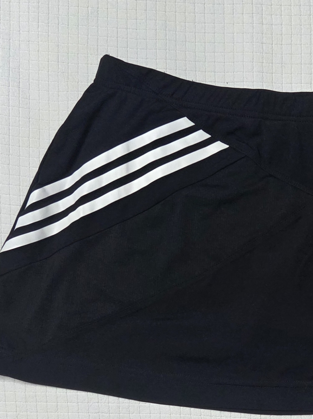 adidas Black Clima365 Performance Top with White Logo Tenis Build In Short Skirt